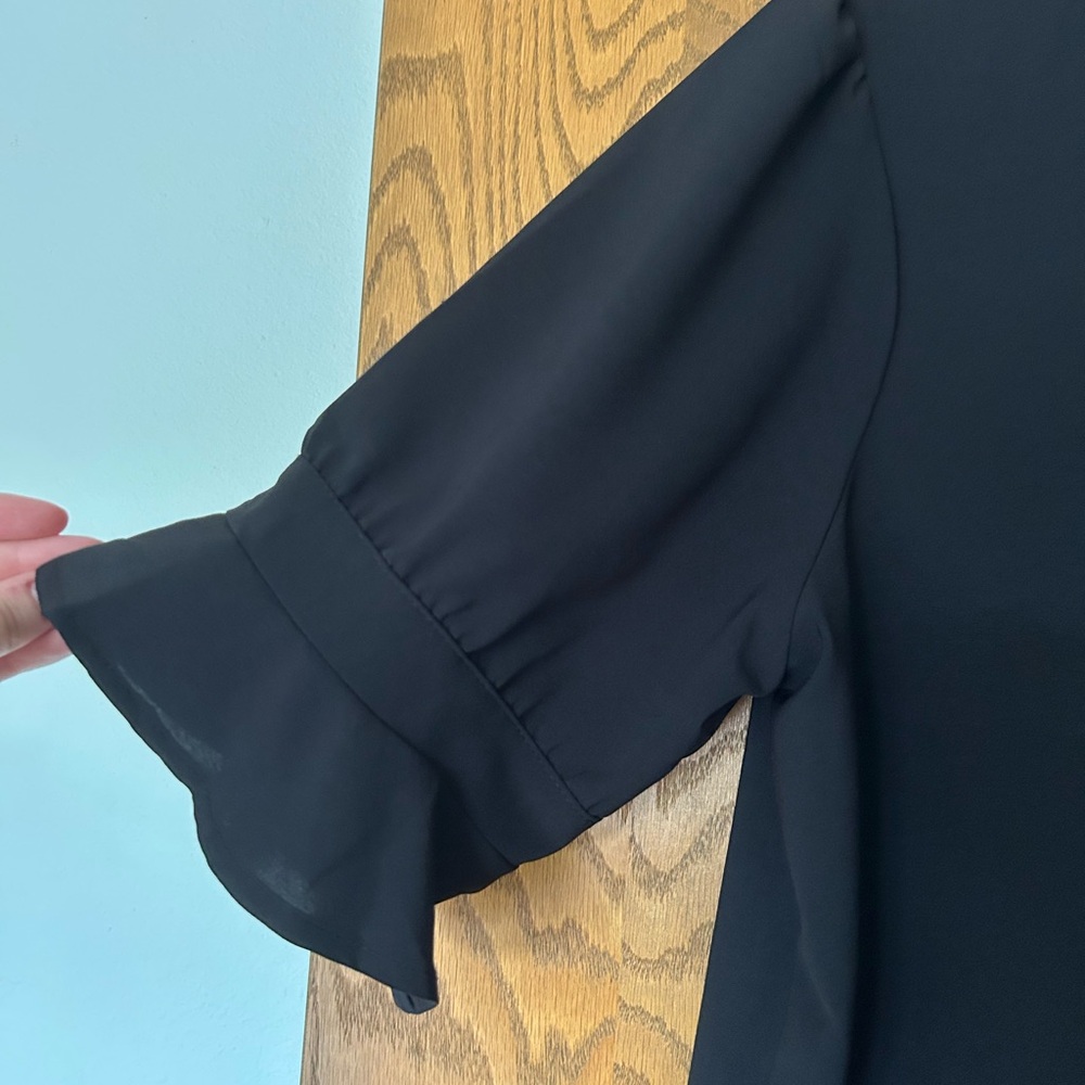 Amazon Elegant Black Ruffle Sleeve Dress - Picture 6 of 6